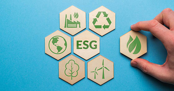 blocks with esg and environmental images
