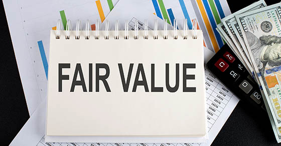 the words fair and value on a notecard