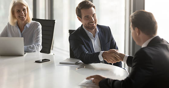 business men shaking hands