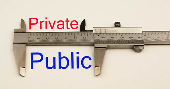 rule with the words public and private