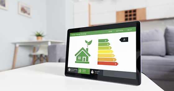 graph showing home energy savings