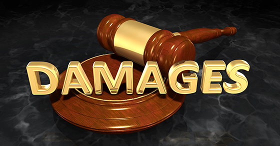 gavel with the word "damages"