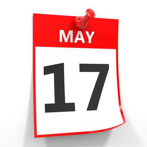image of May 17 calendar date