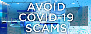 image of text avoid covid scams