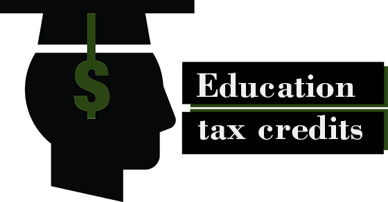 image of graduation cap with text education tax credit