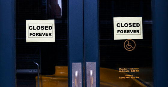 image of doors closed sign