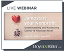 Webinar Recording: Jumpstart your Nonprofit: Understanding & Maximizing COVID-19 Financial Relief
