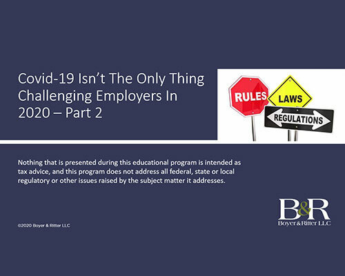 Webinar Recording: EBP Part 2 - COVID-19 isn't the only thing challenging employers in 2020