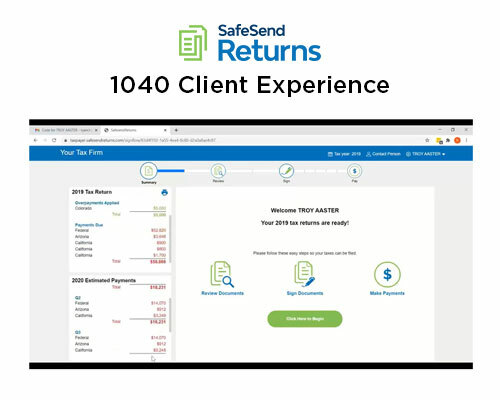 1040 Client Experience | SafeSend Returns