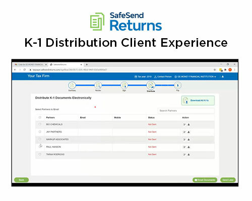 K-1 Distribution Client Experience | SafeSend Returns